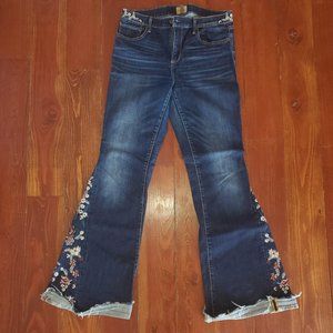 Driftwood Embroidered Flare jeans